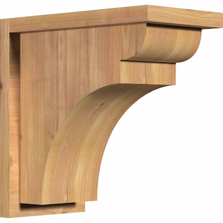 Ekena Millwork Yorktown Smooth Corbel w/Backplate, Western Red Cedar, 7 1/2"W x 14"D x 14"H COR08X14X14YOR01SWR